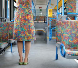 itscolossal:  Outfits Sourced From German Public Transportation Fabric by Menja Stevenson 