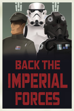 starwars:  To celebrate the upcoming Star Wars Rebels, Lucasfilm and Disney XD sent out these limited edition Imperial propaganda posters by Amy Beth Christenson to 2,500 lucky people.