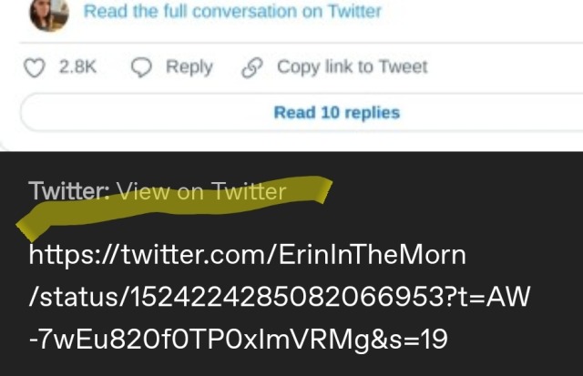 a screenshot of this post with "view on Twitter" highlighted, it appears right under the text of the tweet itself