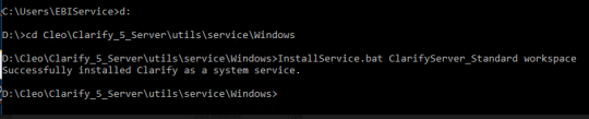Cleo CLarify 5 windows service install