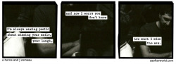 softerworld:  A Softer World: 1208(you have a nice laugh when you fuck.)buy this print • become our patron