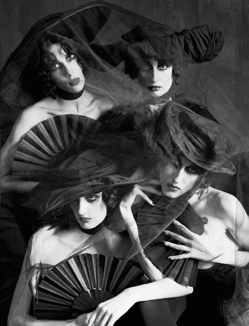 vmagazine:REBEL RIDERS - model: Anna Cleveland, Christina Carey, Erin O’Connor, Jamie Bochert 