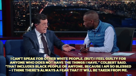 Stephen Colbert confesses to DeRay McKesson what white people fear about privilege — and it’s perfect