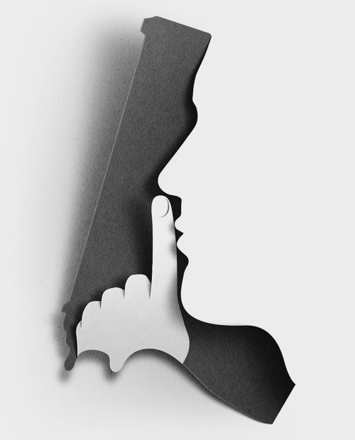 crossconnectmag: New Editorial Illustrations Incorporating Cut Paper Textures and Shadows by Eiko Oj