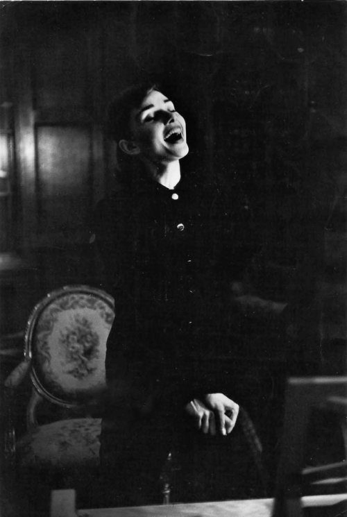 rareaudreyhepburn:Audrey Hepburn photographed by David Seymour during the production of Funny Face, 