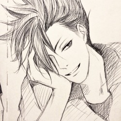 mmmaoh:  12.29.2014 - Quick sketch of Kuroo.