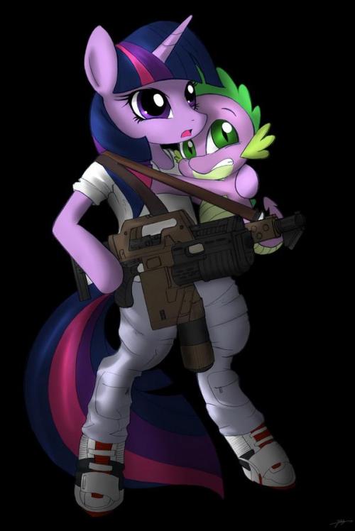 Aliens colonial marine is coming!!! O mi gosh O mi gosh O mi gosh!!!!So I proudly present My little marine!! The ultimate badass mane six!! and exttra daring do! XDFind full version of them here :http://corruptionsolid.deviantart.com/gallery/