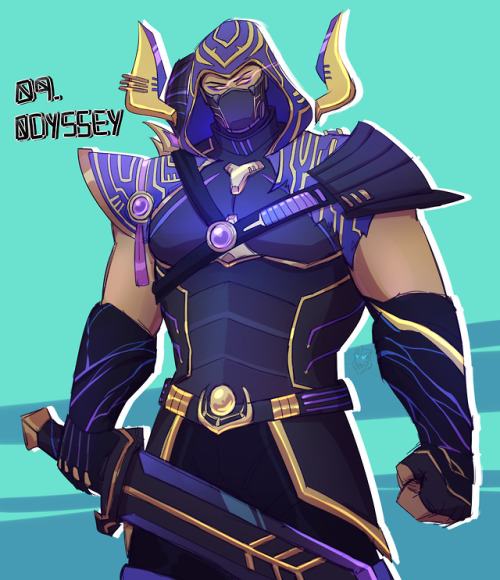 Skintober day 9 - Odyssey Shen I wanted a titty window so I gave it to him. 