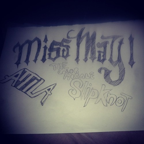 ^ -^ #thecolormorale #slipknot #missmayi #attila #bandlogos #drawing wut