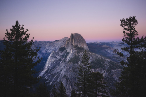Half Dome at dusk 2 by Kendall Plant Yosemite, CaliforniaInstagram | Website | Society6