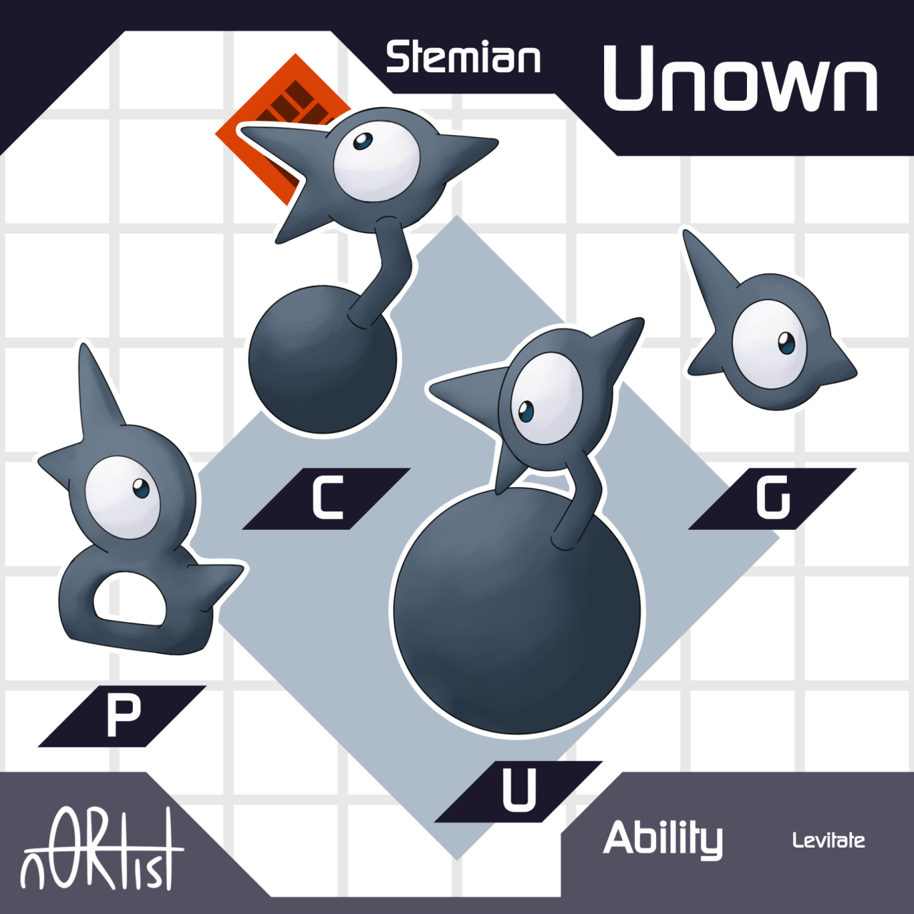 Unown evolution, Kryptik! (Fan evolution/fakemon) : r/pokemon
