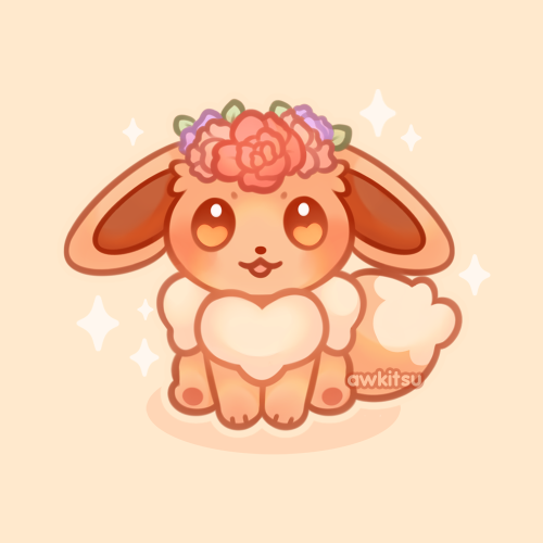  flower crown eevee✨  shop ★ twitter ★ instagram ✨