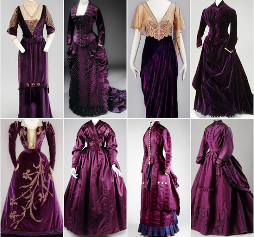 warpaintpeggy:some of my favorite vintage dresses        ↳  purple