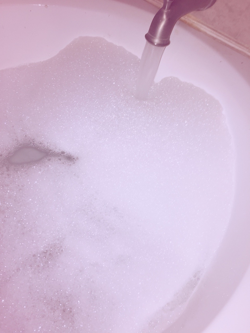Grouchy princess needed a warm bath to relax.