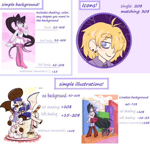 hey there! I just updated my commission info!If you want to work with me, just DM me or send an emai