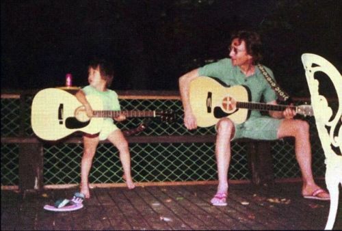 John Lennon and his son, Sean