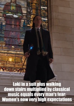 naughtylokiconfessions:  Loki in a suit plus