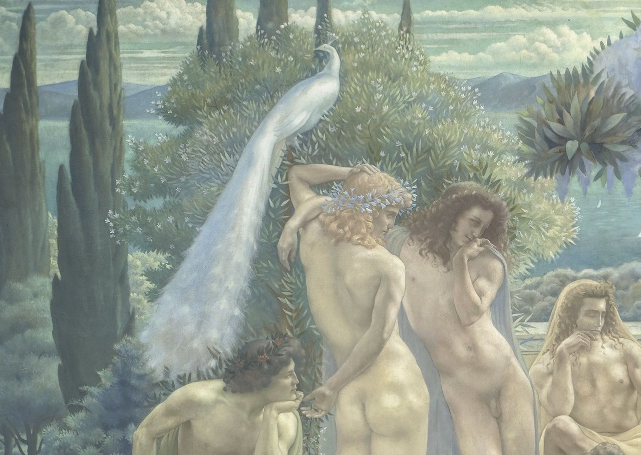 detailedart:Details: L'école de Platon (The School of Platon), 1898, by Jean Delville.