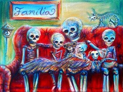 neomexicanismos:  Familia 💀💀💀💀 Artista: Heather Calderón 