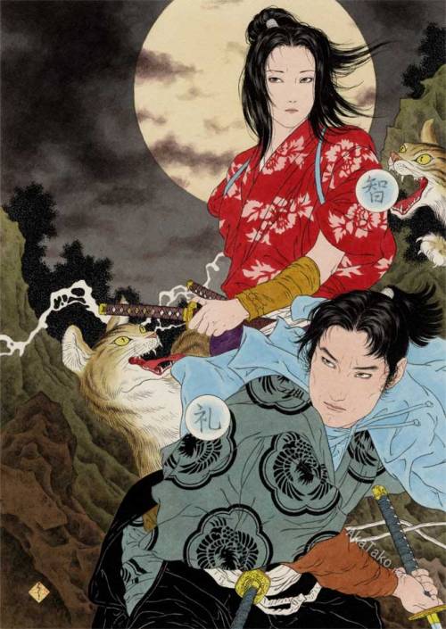Takato Yamamoto artwork for “The Eight Dog Chronicles” is printed in his latest book &ld