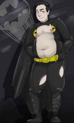 thatspookyfeeder-deactivated202:Some rather pudgy Bruce Wayne for a commission.I’ve