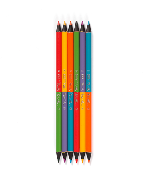 Tutti FruttiTwelve Colored PencilsLouise Fili 18.7 × 5.7 CM)12 DOUBLE-SIDED PENCILS, 6 COLORS,
