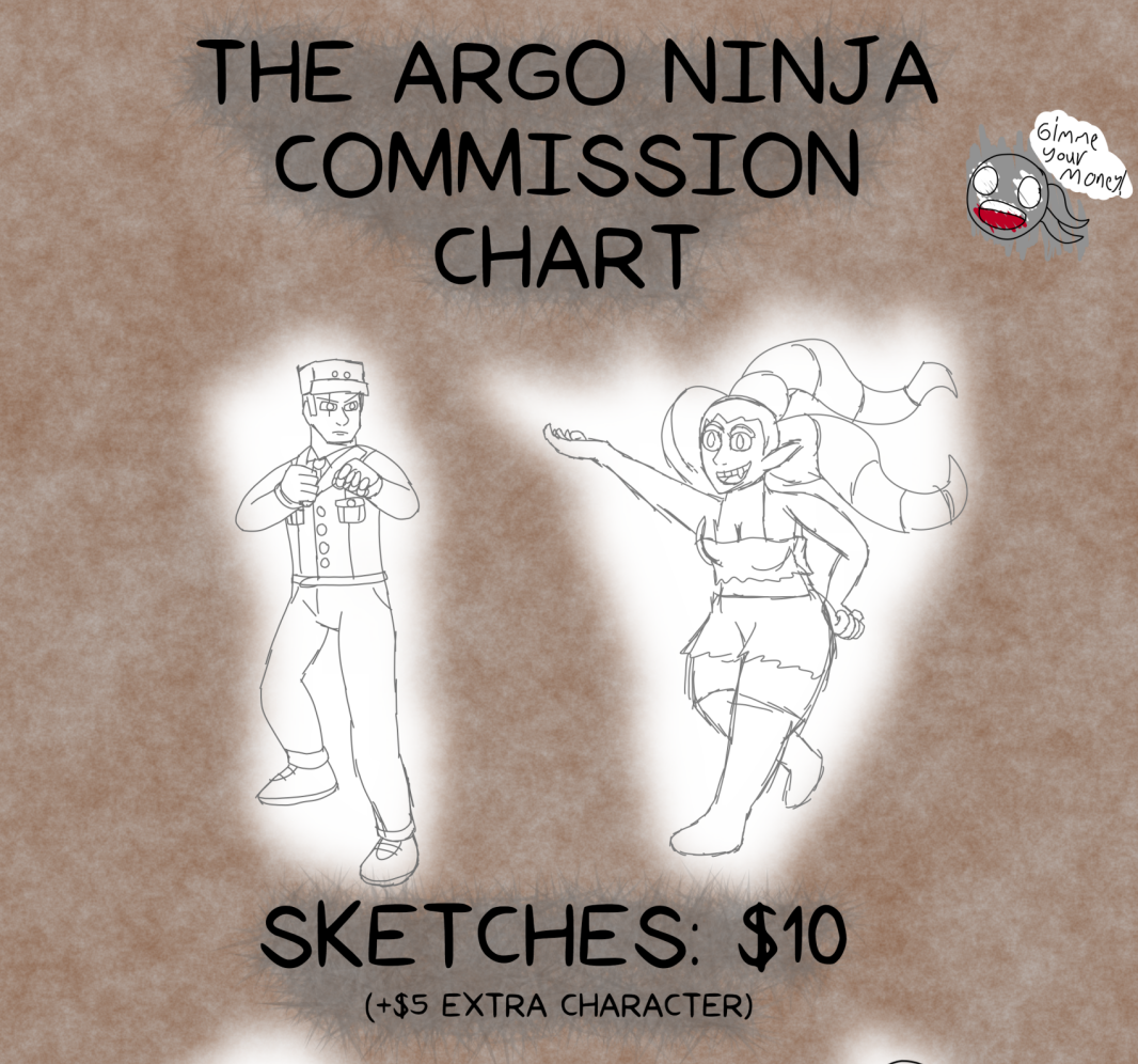 theargoninja:  I’m opening Commissions again. This time with an updated chart.