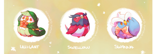 dazzlingdiancie:  kitkaloid:  Rowlet crossbreeds! This was super fun to make as well as a challenge hahaha I hope you like the result.. I picked some of my favs from both grass and flying egg groups n just WENT OFF.  I’m so glad this is still a thing,