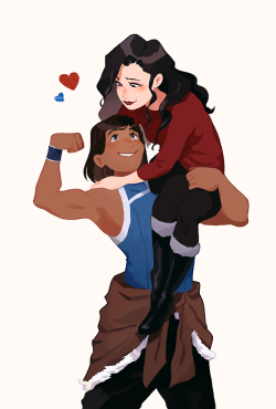 alexiadraws: my full piece for the @glzine &lt;3 viva la korrasami am i right ladies 