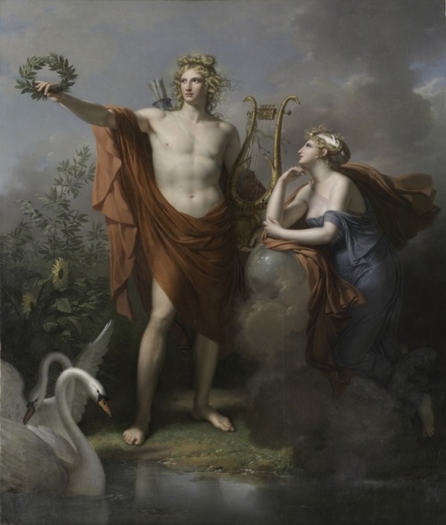 cma-modern-european-art: Apollo, God of Light, Eloquence, Poetry and the Fine Arts with Urania, Muse