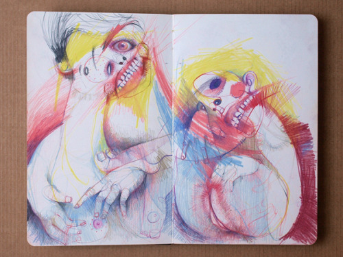 devidsketchbook: DIRTY MOLESKINE Artist Marina González Eme (behance)