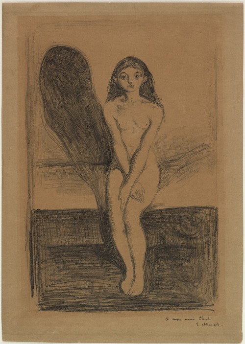 Edvard Munch (Norwegian, 1863-1944, b. Ådalsbruk, Løten, Norway) - The Young Model, 1894, Lithograph