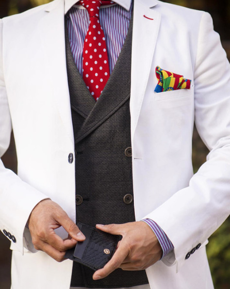 bows-n-ties:  Colorful + Cool Accessorizing with our Polka Dot Tie and Aid for Africa Pocket Square.