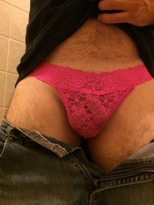 XXX panties4guys:  New Pink thong so much fun photo