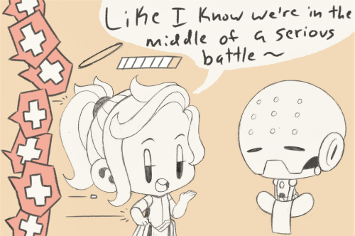 niansue: More like Angela complaining but Zenyatta relates to the hardships of being a healer ~ 