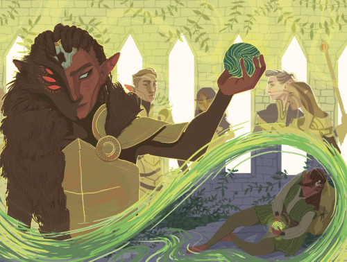 al-norton:Here’s the piece I did for Beyound the Veil, @solaszine! Went for an entire spread!!!I’m r