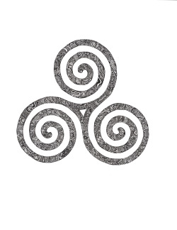 Tone-Art:   Celtic Spiral Black Ink On #100 Acid Free Paper The Symbol Spirals Out