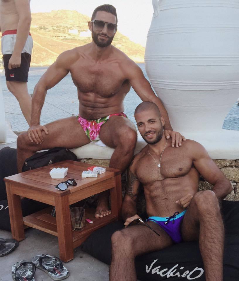 mortalgodz:Ivan Romero and friend in Mykonos