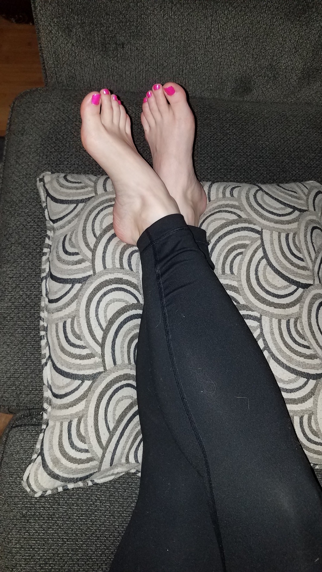 Candid,homemade and all original pics — My pretty wifes sexy feet freshly painted.please...