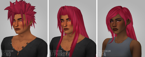 chimaerae:Eezo Pop Recolours - RACCONIUM’S FFVII &amp; FFXV SETSmeshes: @raccoonium - not 