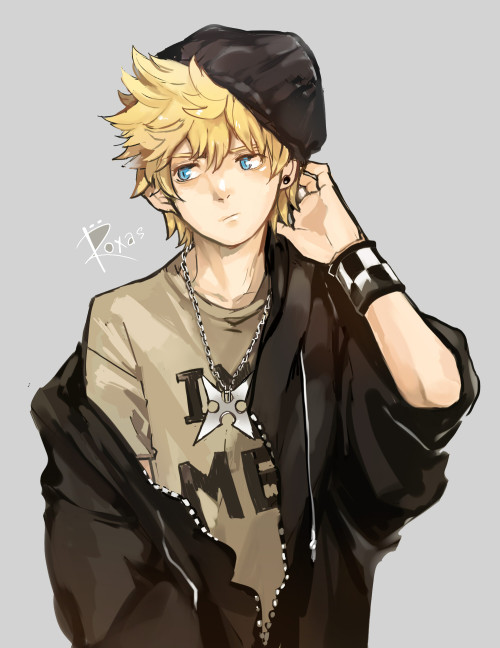 kohieu: redraw your friend’s art meme, Sho’s casual Roxas is absolutely adorb♥