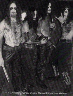 darkfunerals:  Very Rare Dark Funeral Picture with Line Up : Lord Ahriman, Emperor Magus Caligula, Alzazmon, Typhos Back to Vobiscum Satanas Days.