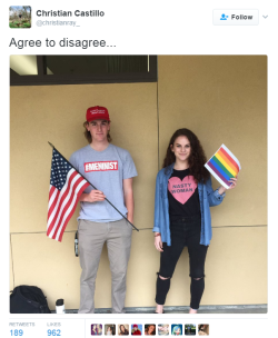 dumbass-bitch-disease:  xmagnet-o: ruffboijuliaburnsides:  auntchappy:  This, though. This is exactly what’s wrong with white people.  This is why shit like Trump happens.  You don’t “agree to disagree” with a rapist, or a racist, or fascist,