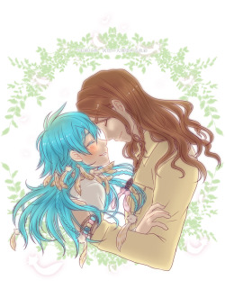 bluehairedmullet:  DMMd落書き | 夜猫&amp;ニャーイ(双猫屋) Please do not remove source 