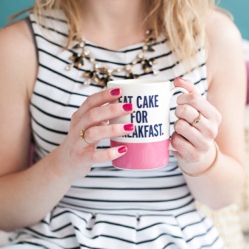 theglitterguide:  I mean, why not? @prettyandfun on GG today. Photo by @jenn_kathryn #eatcakeforbrea