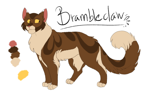 Decided to re-do one of my worst designs. Brambleclaw is the cat I dislike most but even he deserved