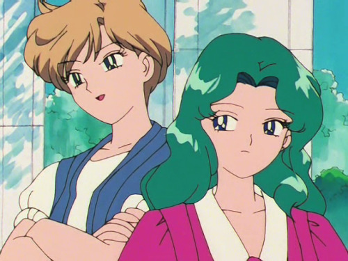 sailorcivilian: Ep 101 Haruka wears this outfit again in ep 102Michiru wears this outfit again in e