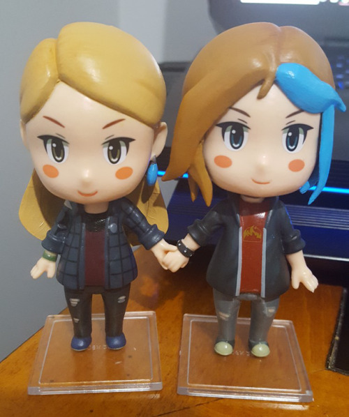 I couldn’t handle how dark their hair was, so I fixed it. Next step is sculpting a Max for Chloe’s o