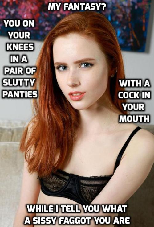 pepelewhew:Wow, my fantasy is me on my knees with a cock in my mouth and one in my ass while you tel