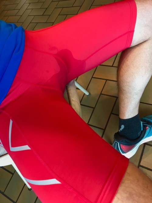 When I run on hot-as-hell days like today, I sweat all over…including in my crotch, which gat